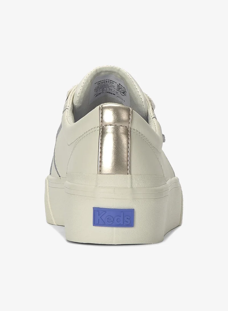 Keds Keds Women's Jump Kick Duo Leather Casual Sneaker Beige